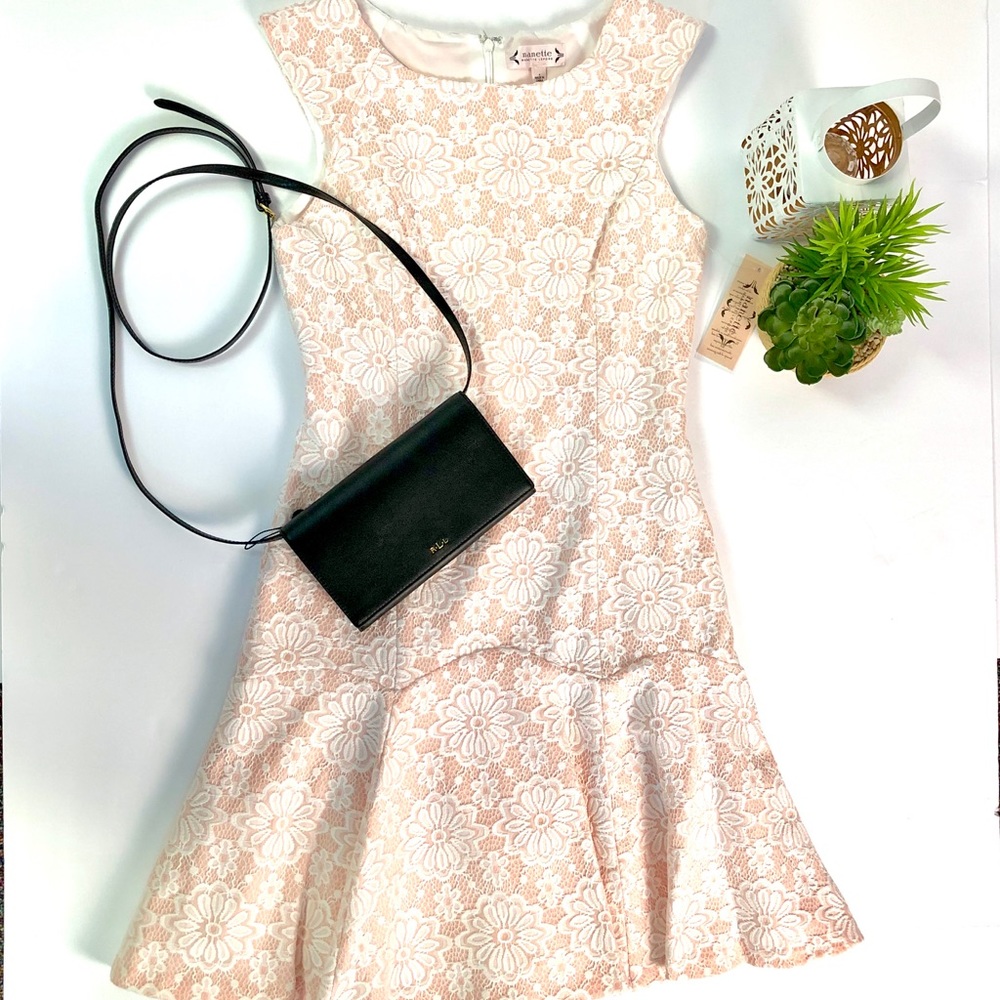 Nanette Lepore Bella Donna Lace Drop Waist  Dress